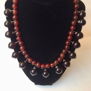 Onyx und Karneol radiant Halskette