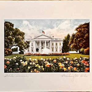 Vintage E.L. Crandall Weißes Haus Postkarte
