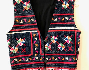 Vintage Ethnic Hand Appliqued Vest