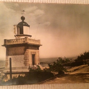 Vintage Hand Tinted French Postcard of Honfleur