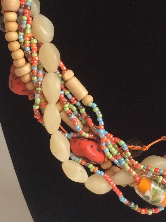 Beautiful and Unique Es Mor Beaded Necklace - image 2