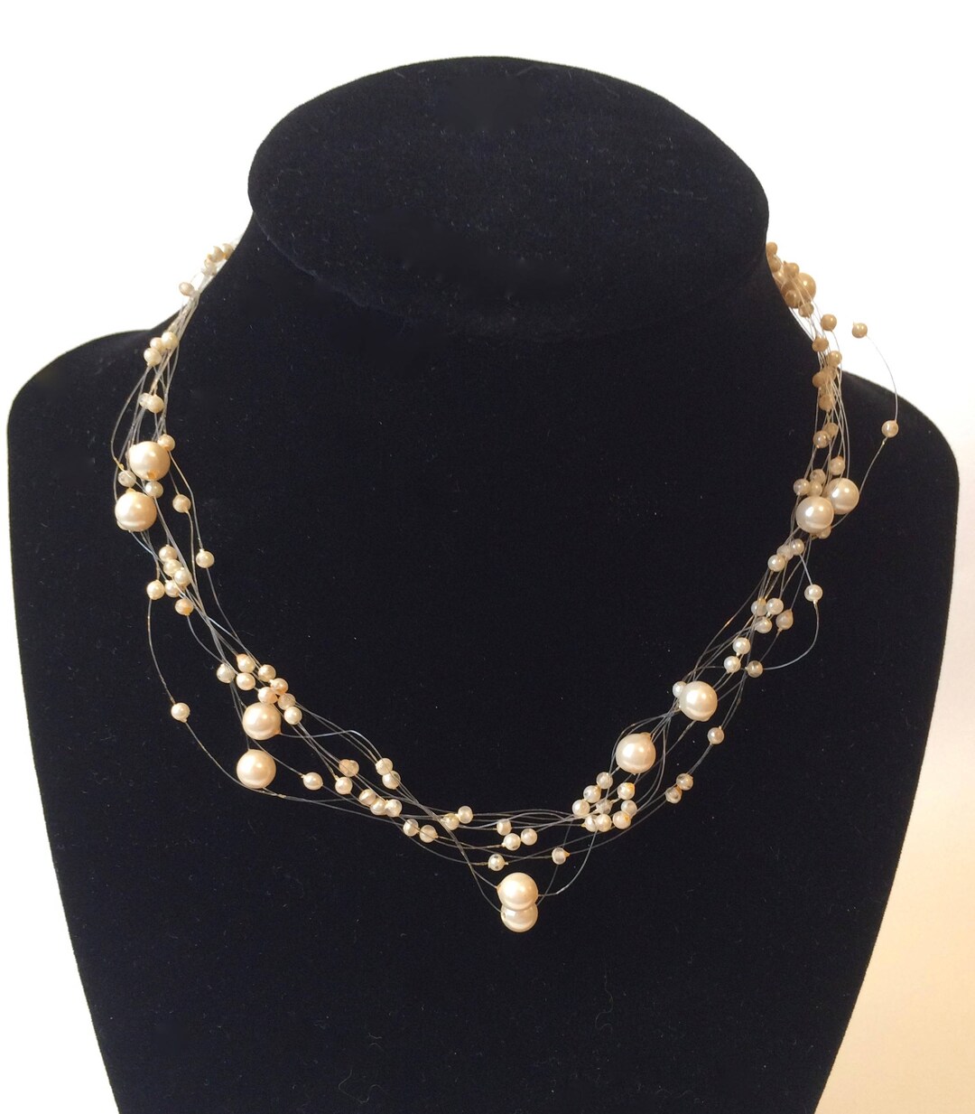 Pearl Necklace with Gold Pendant | Art of Gold Jewellery, Coimbatore