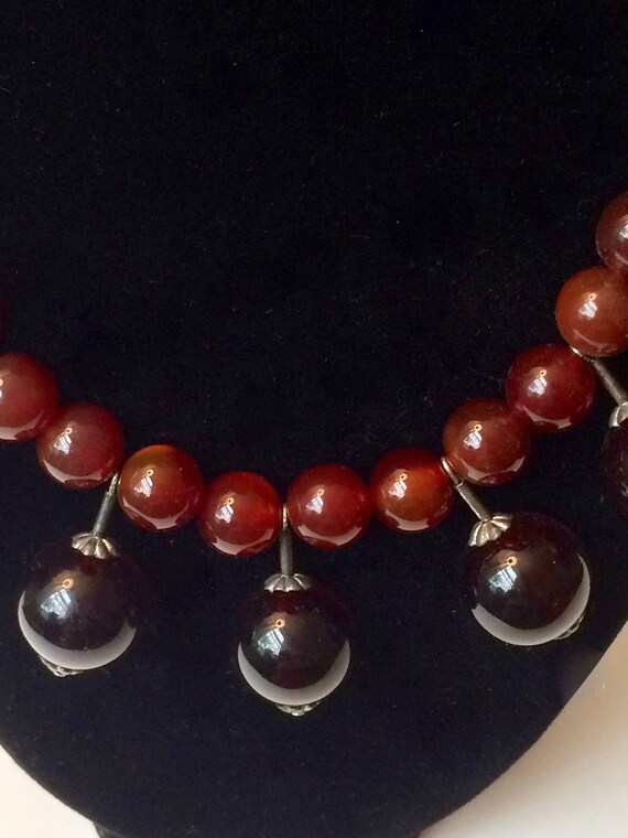 Onyx and Carnelian Radiant Necklace - image 2