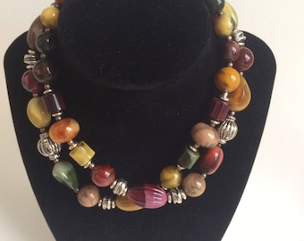 Gorgeous Autumn Beaded Necklace
