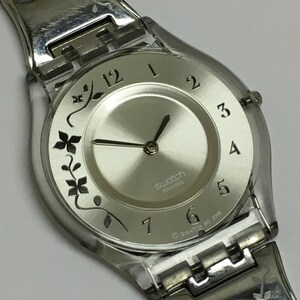 Swatch Watch Skin Climber Flowerly SFK300 Silver Grey Climbing