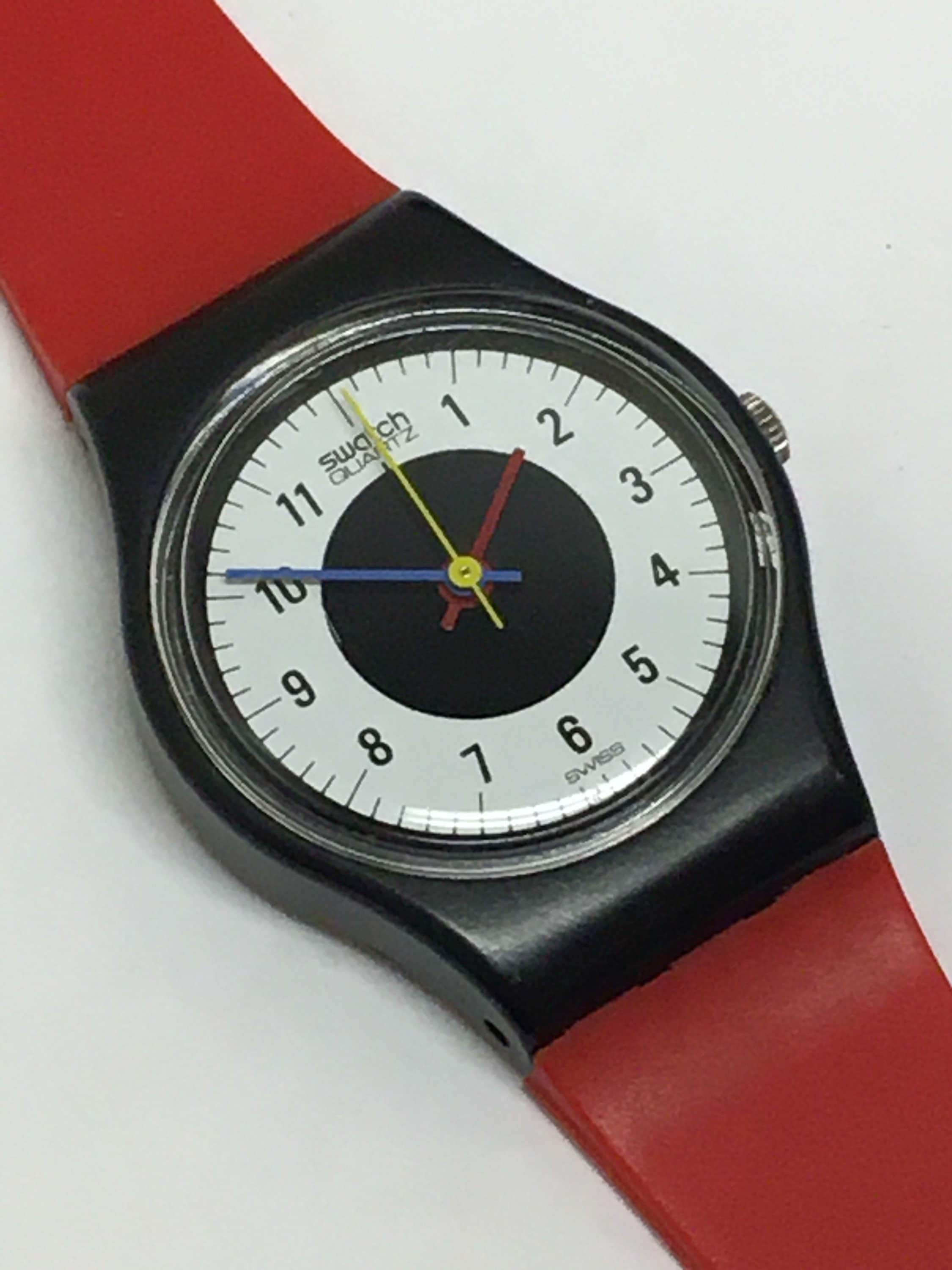 Swatch Watch Vintage Ladies Chrono Tech LB104 1984 80s Red | Etsy Ireland