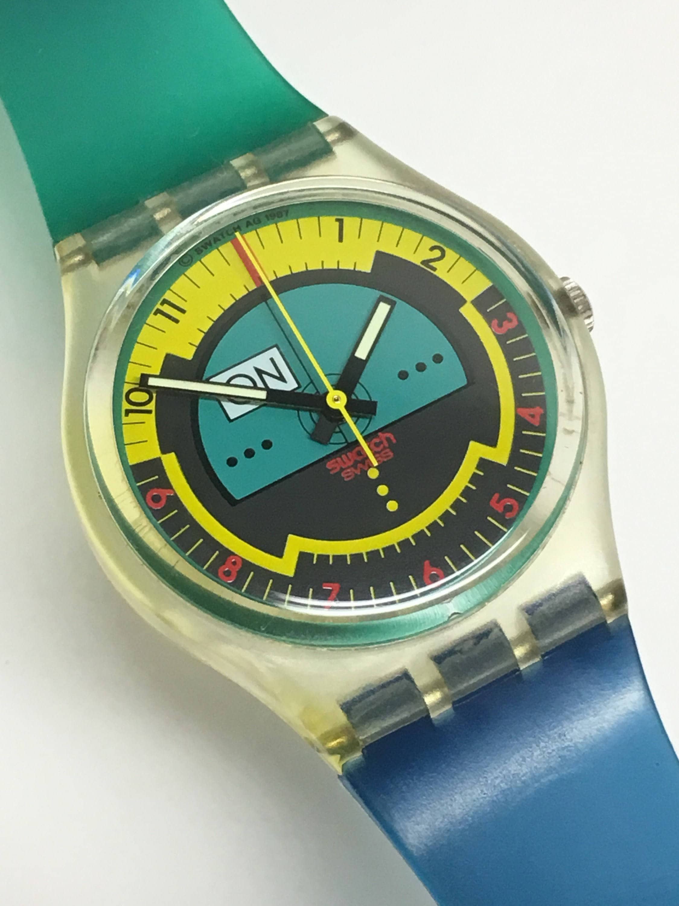 Vintage Swatch Watch Skyracer GK106 1987 Clear Skeleton  display picture 1