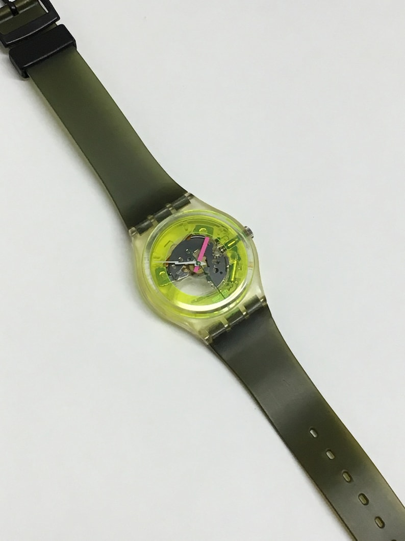 Vintage Swatch Watch Techno Sphere GK101 1985 Yellow Face Rare | Etsy  Singapore