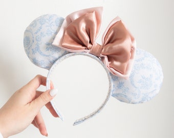 Paisley Blue and Satin Minnie Ears
