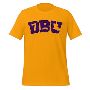 DBU Tigers Football Tee – Purple & Gold Gameday Shirt