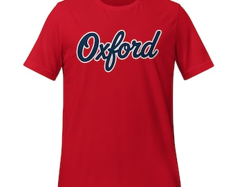Oxford Script T-Shirt – Classic Mississippi Town Tee, Retro Collegiate Style Shirt