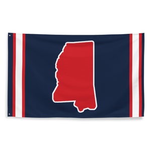 Mississippi Red and Blue 34&quot; x 56&quot; Flag