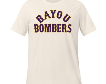 Bayou Bombers Retro Baseball Tee – Vintage Louisiana Vibes Shirt