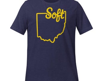 Ohio Soft Script T-Shirt | Funny Ohio Outline Graphic Tee | Unisex Comfort Shirt