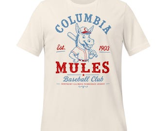 Columbia Mules Baseball T-Shirt – Vintage Tennessee Minor League Tee