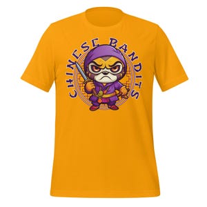 Chinese Bandits Tigers Football Tee – Purple & Gold Vintage Defense Tribute Shirt