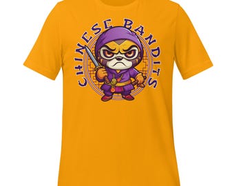 Chinese Bandits Tigers Football Tee – Purple & Gold Vintage Defense Tribute Shirt