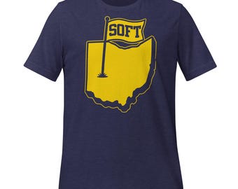 Ohio Soft Flag T-Shirt | Funny Varsity Style Ohio Outline Tee | Unisex Graphic Shirt