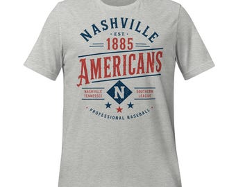 Nashville Americans Baseball T-Shirt – Vintage Tennessee Minor League Tee