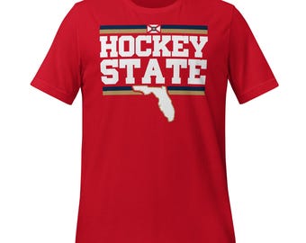Hockey State Florida Pride Shirt – Bold Red Tee for Florida Hockey Fans