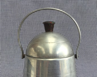Extremely Rare - Aluminium Insulated Butter Cooler / Cooling Storage Ceramic Pot with Aluminium Bell and Lid - K372