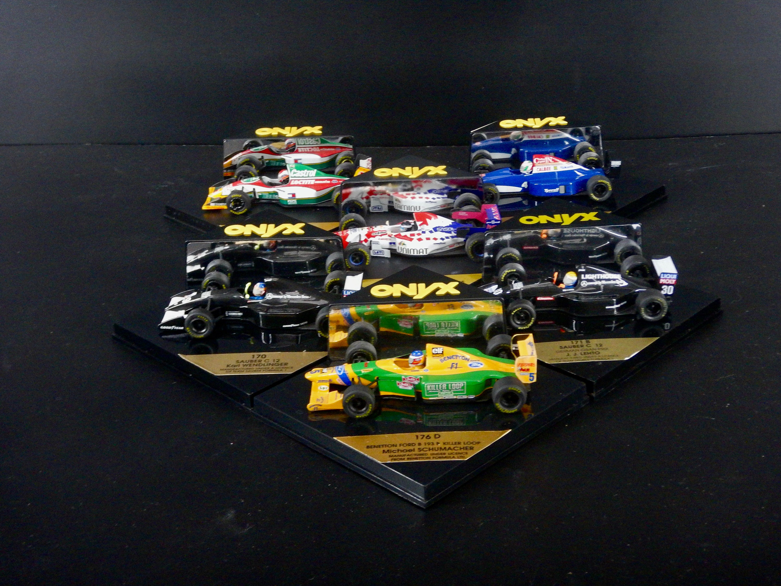 A Collection of 6 Vintage Formula One Cars - Onyx F1 Cars