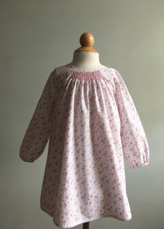 Vintage Girl's Dress, vintage Hand Smocked Dress