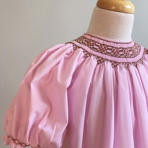 Animal Train Pink Gingham Bishop main image 1