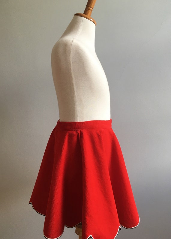 Vintage Girl’s Skating Skirt with Scalloped Hem - image 4