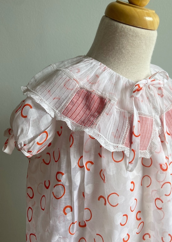 Vintage 1930’s Printed Organdy Girl’s Dress