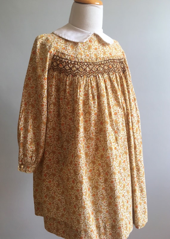 Vintage Polly Flinders Hand Smocked Dress