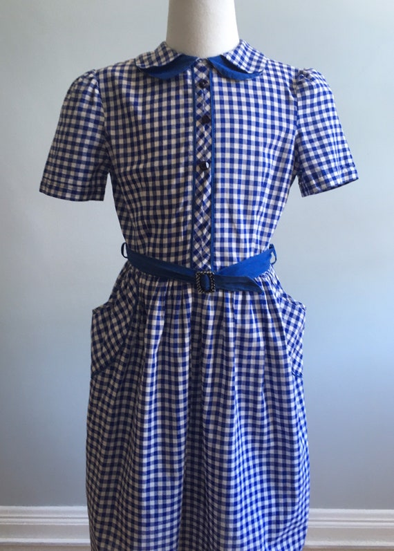 Vintage 50’s Gingham Shirtwaist Girl’s Dress - image 3