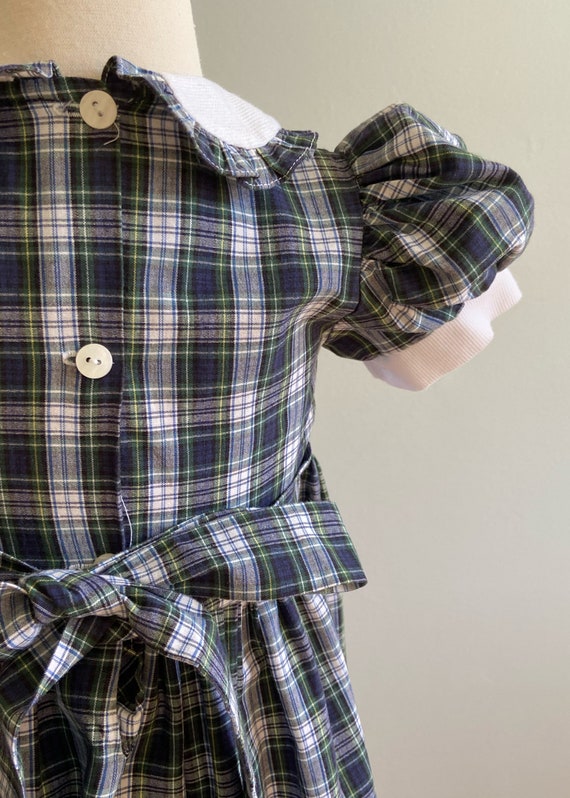 Vintage “Anavini” Girl’s Plaid Smocked Dress - image 9