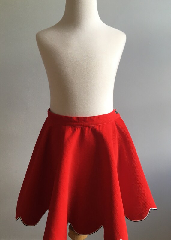 Vintage Girl’s Skating Skirt with Scalloped Hem - image 2