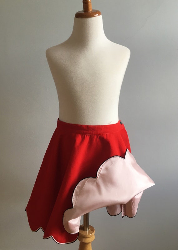 Vintage Girl’s Skating Skirt with Scalloped Hem - image 5