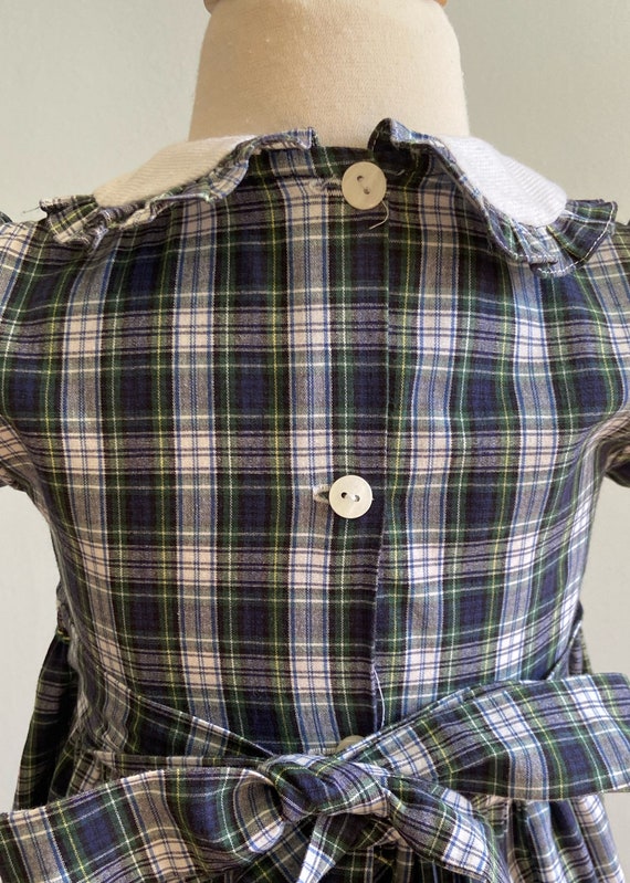 Vintage “Anavini” Girl’s Plaid Smocked Dress - image 8