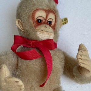 Vintage 50’s “Character” Mohair Monkey with Hat