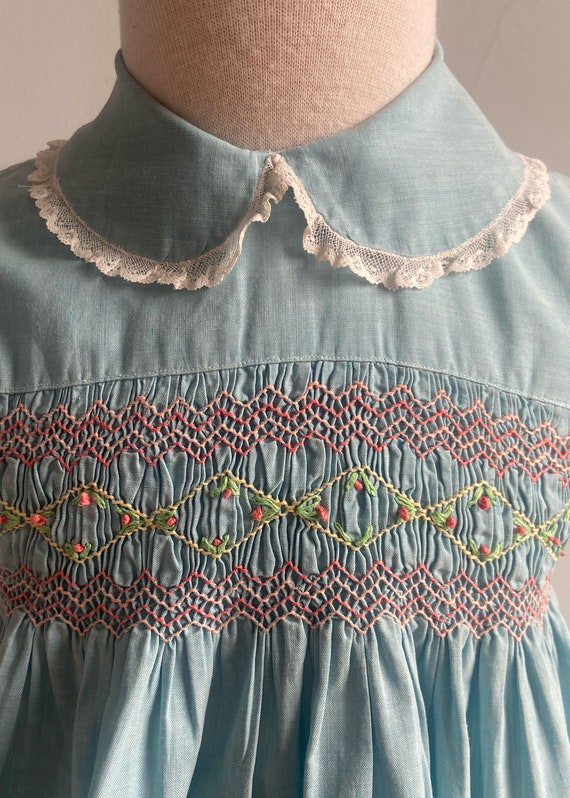 1950’s Vintage Hand Smocked Dress - image 2