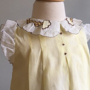 1930s Vintage Girls Dress with Hand Smocked Collar image 6