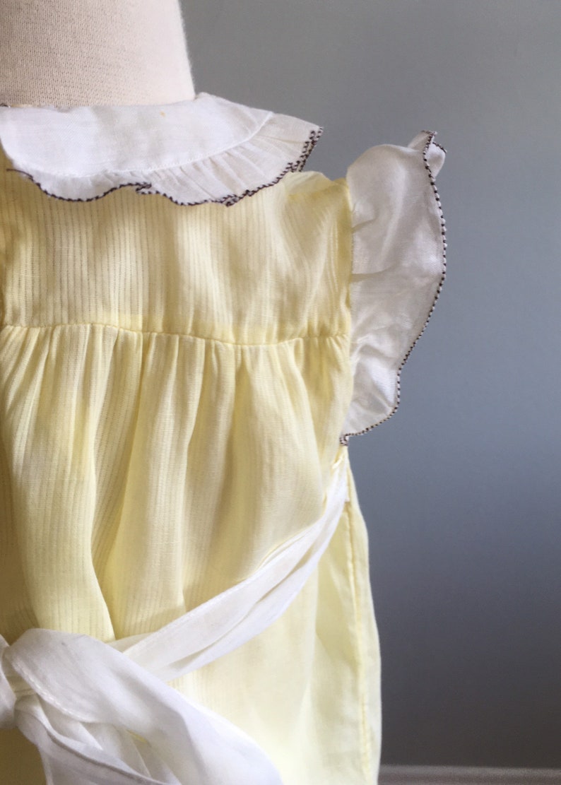 1930s Vintage Girls Dress with Hand Smocked Collar image 8