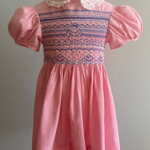Robe de fille vintage Handsmocked