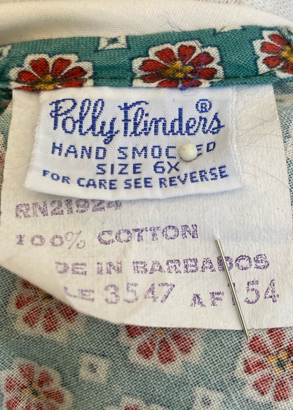 Vintage 60’s Hand Smocked “Polly Flinders” Girl’s… - image 9