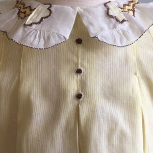 1930s Vintage Girls Dress with Hand Smocked Collar image 2