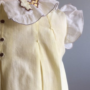 1930s Vintage Girls Dress with Hand Smocked Collar image 3