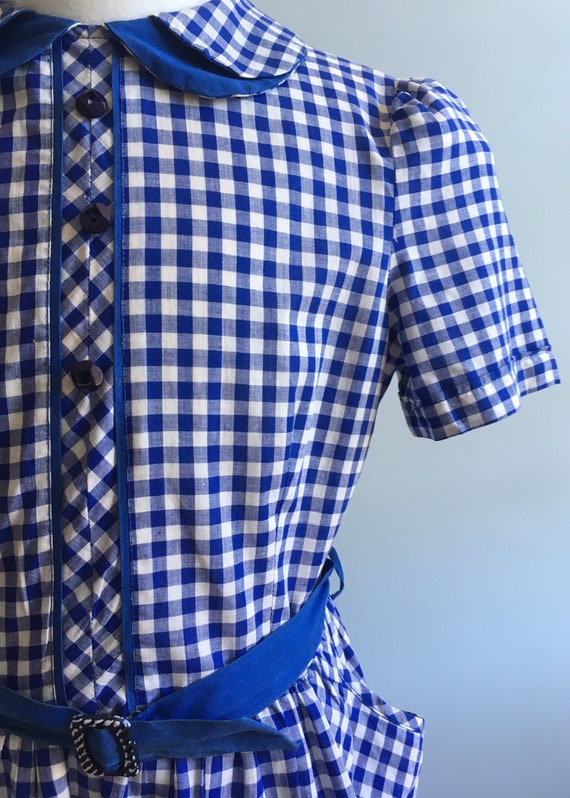 Vintage 50’s Gingham Shirtwaist Girl’s Dress - image 4