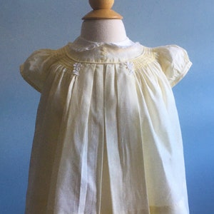 Vintage late 1950’s/early 60’s “Nannette” Brand Smocked Dress and Bonnet