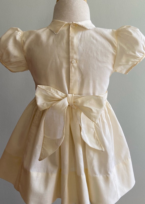 1950’s Vintage Pale Yellow Girl’s Dress - image 7