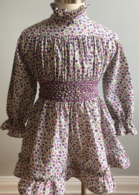 Vintage Polly Flinders Hand Smocked Dress