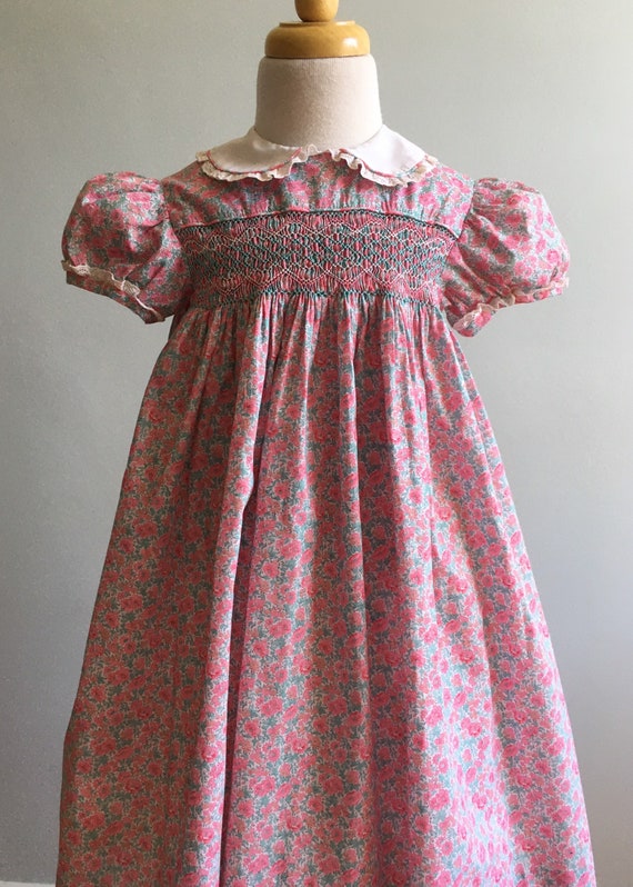 Girl’s Vintage Hand Smocked Dress