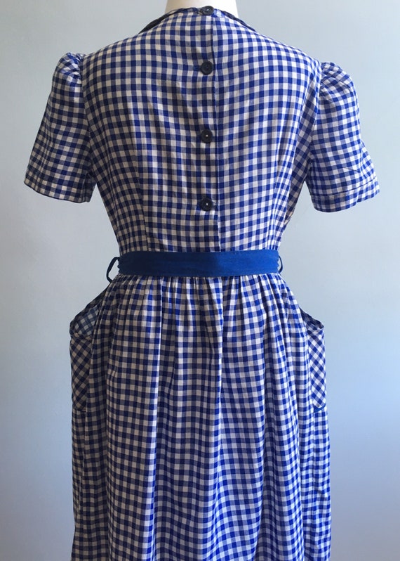 Vintage 50’s Gingham Shirtwaist Girl’s Dress - image 7